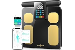 Runstar Scale for Body Weight and Fat Percentage, 8 Electrodes High Precision Digital Scale for BMI 20 Body Composition Measu