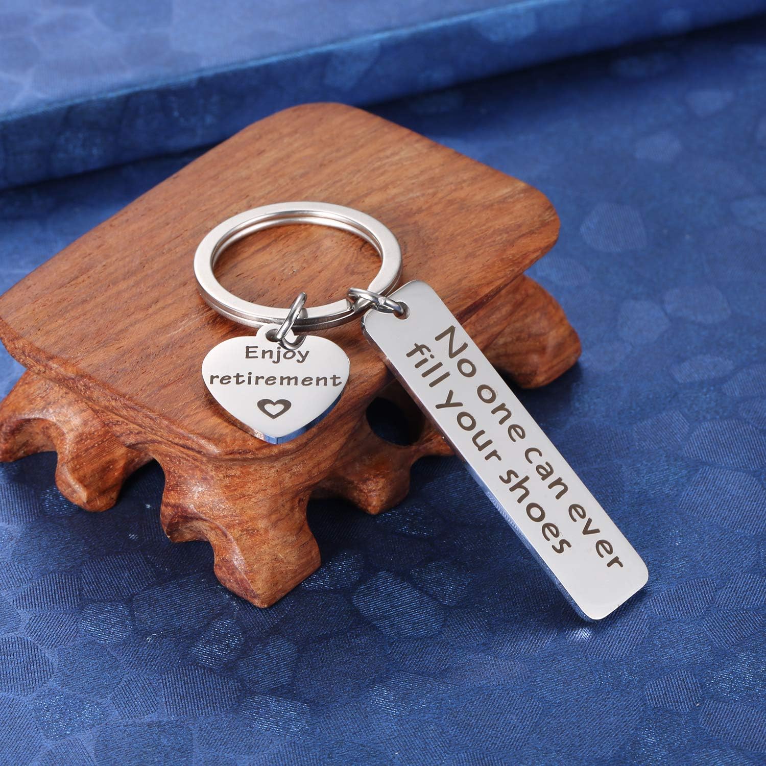 Retirement Keychain Gifts for Coworker - No One Can Ever Fill Your Shoes Mens Retirement Gifts at  Men’s Clothing store