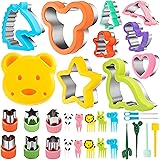 Sandwich Cutter for Kids 32 Pcs Biscuit cutter Uncrustables Sandwich Maker, DIY Sandwich Mold Cutters food picks for Kids Boy