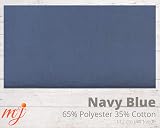 M & J Plain Navy Blue Fabric 44 112cm Wide Polycotton 95GSM 4m view 2