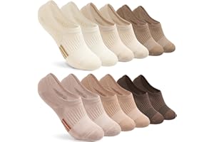 Toes Home Women Pack of 5 No Show Liner Socks Cotton Non Slip Low Cut