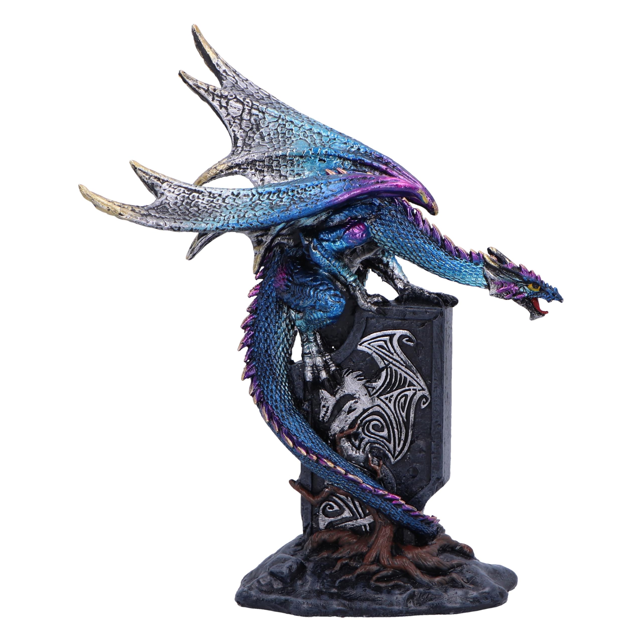 Nemesis Now Draconic Sigil Blue Dragon Figure - 17.5cm Resin Ornament, Collectable Giftware, Cast in Finest Resin, Expertly Hand-Painted, U6699A24