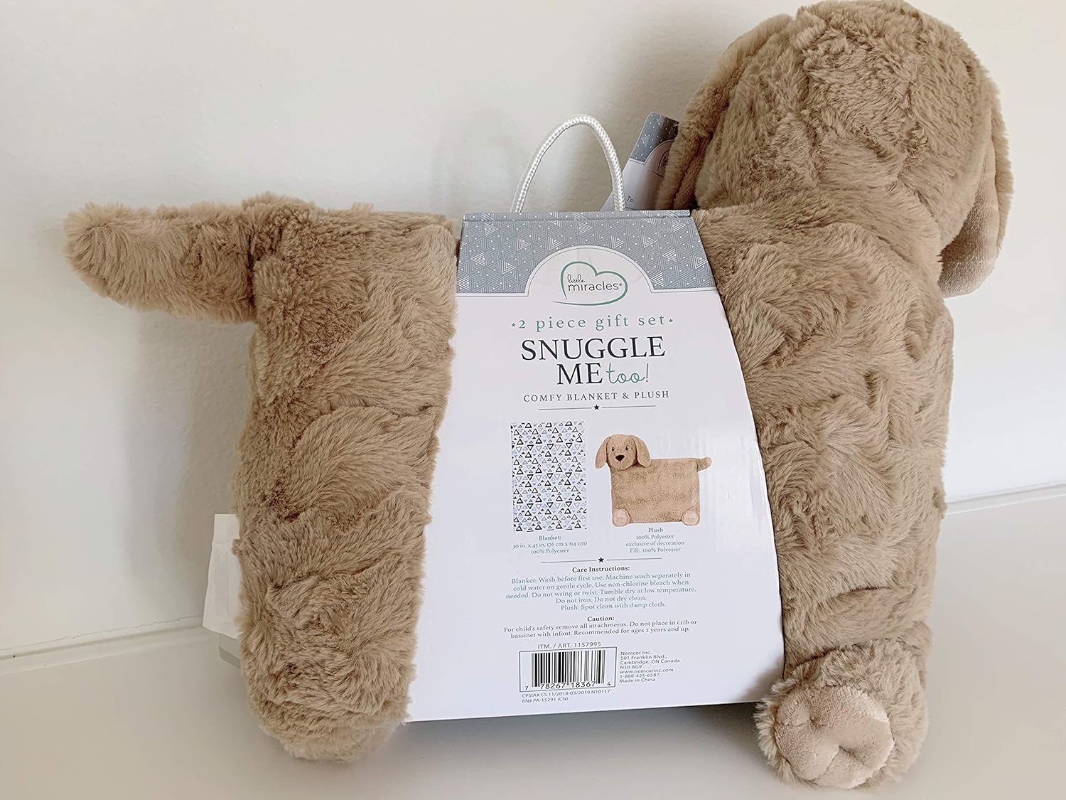 Little Miracles Snuggle Me Too Dog 2 Piece Comfy Blanket and Plush Gift