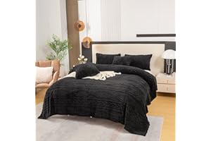 YUSOKI Sherpa Twin XL Blanket-3D Stylish Design Super Soft Fuzzy Cozy Warm Blanket Thick Plush Fluffy Furry Blankets for Teen Girls Women Couch Bed Sofa Chair Men Boys Gift(Black,65"x90")