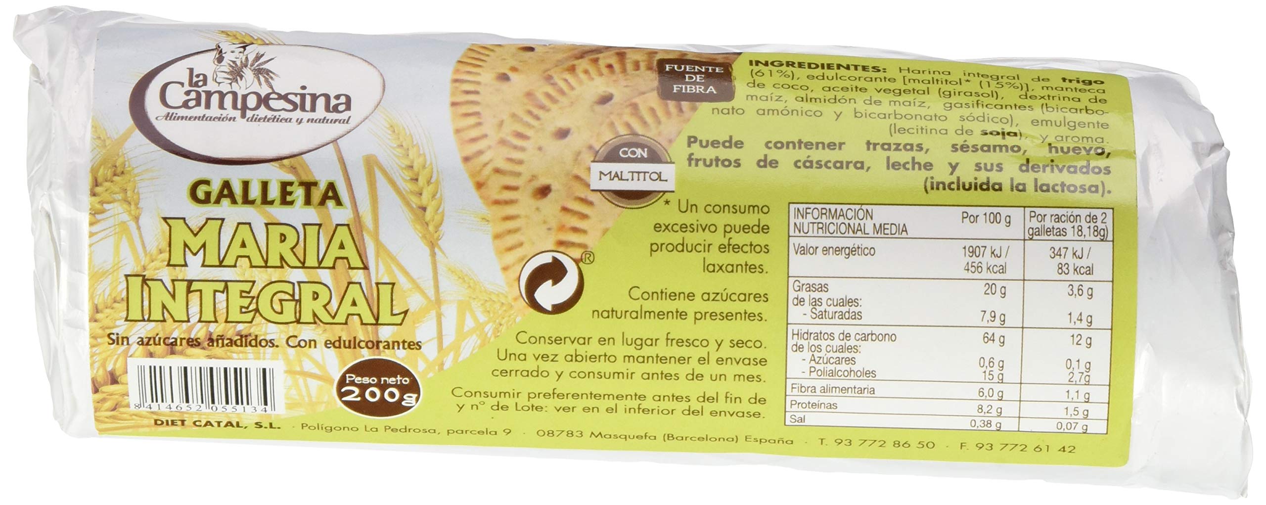 CAMPESINA Biscuit Maria Basica S/A-L-H 200 GR, Not Applicable