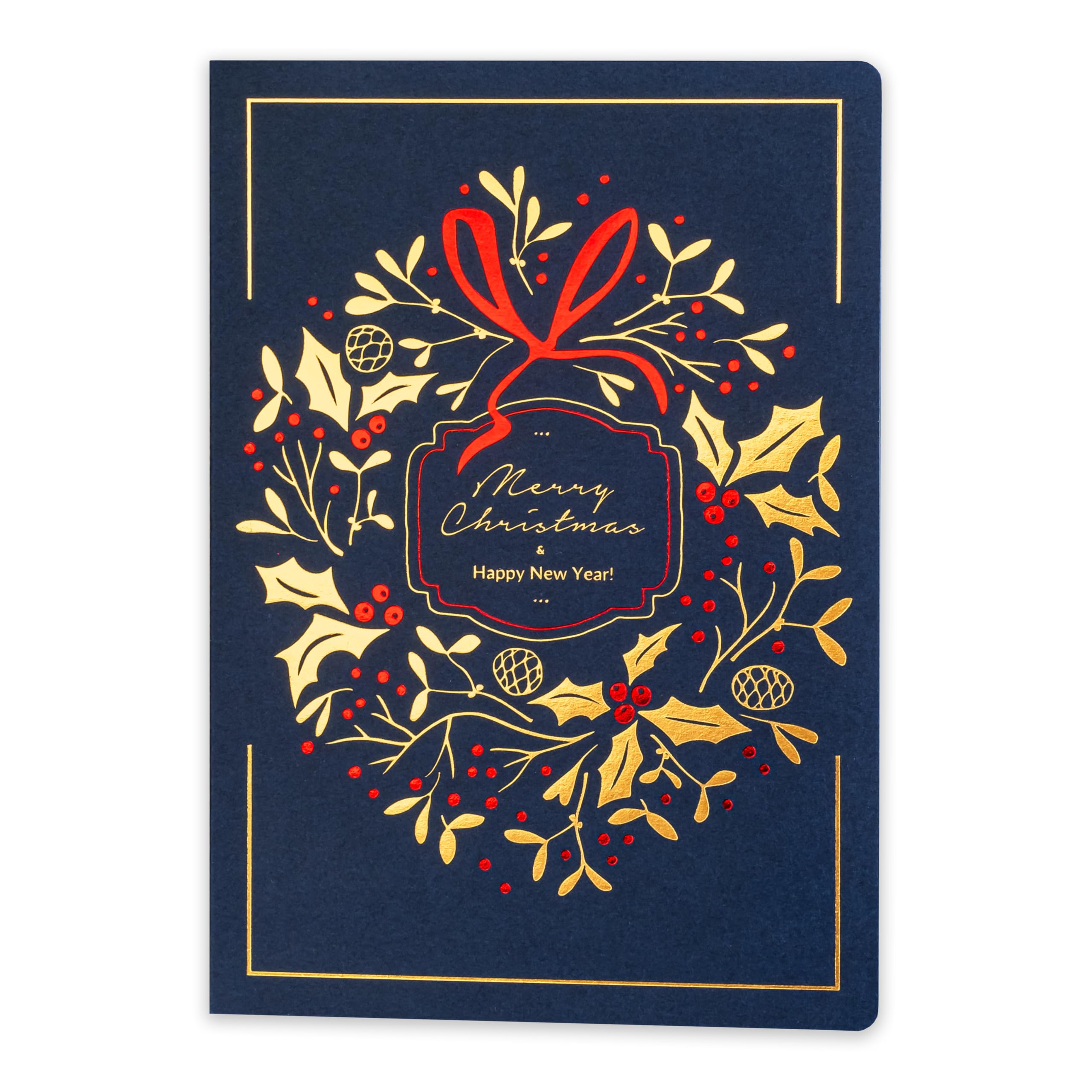 Art Nuvo Exclusive Christmas Cards – Set of 10 Cards 120 x 170 mm Gold-Plated and Embossed Christmas Designs – Made from Jewellery Paper with Inserts and Envelopes, Medium