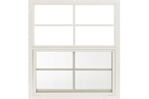 APPLE OUTDOOR SUPPLY Shed Windows 24x36 (1-Pack) | Sliding Windows with Tempered Glass & Screens | Flush Mount, White Aluminum Frames for Sheds, Chicken Coops & Playhouses