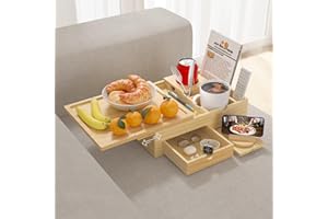 Couch Arm Tray with Push-Pull Drawer