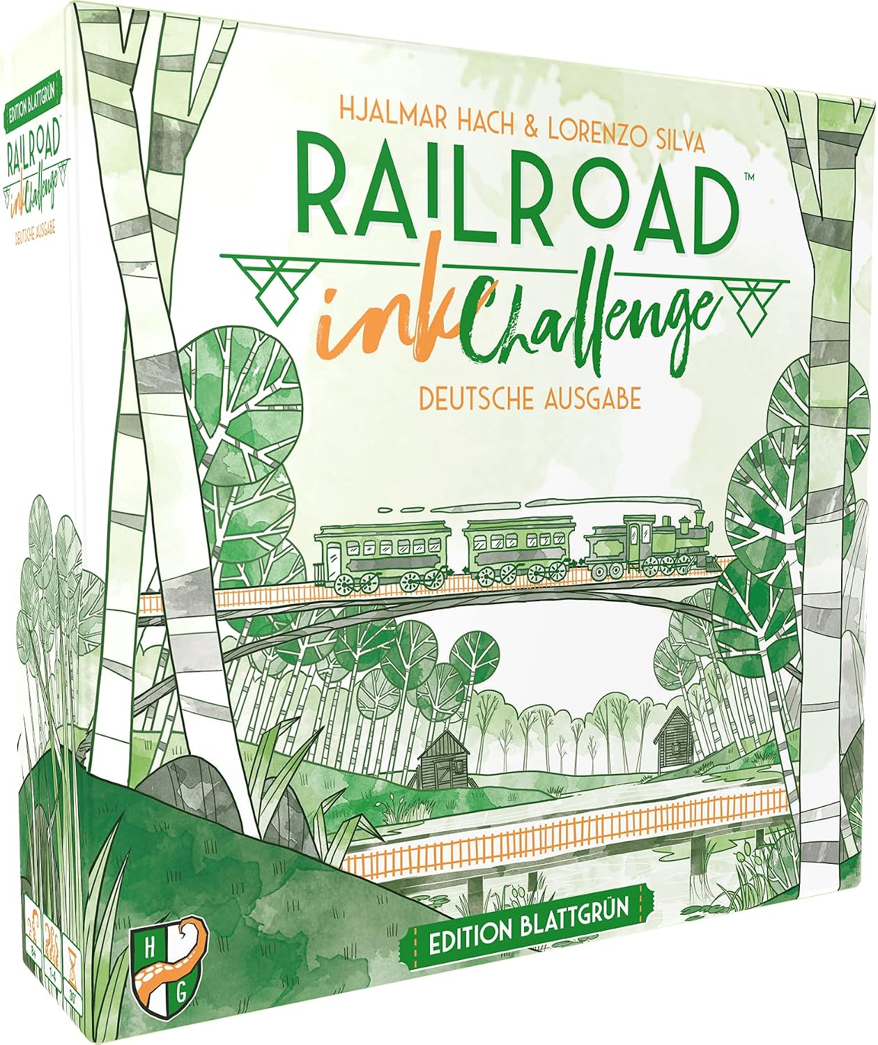 Horrible Guild Railroad Ink: Edition Edition Sun Yellow, Dice Game (DE), for 1-4 Players, from 8 Years, Blue,green,red