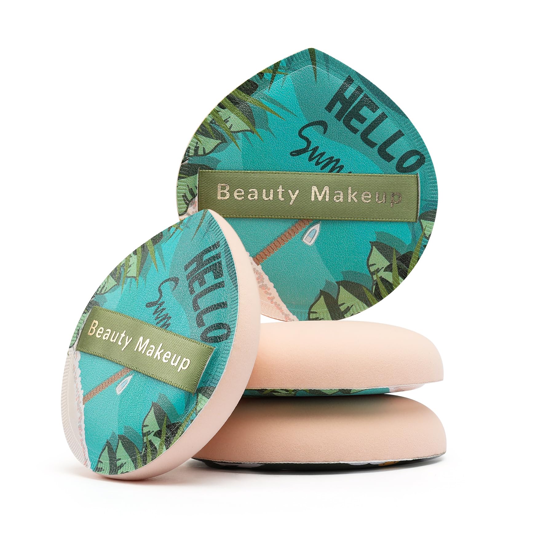 FERYES Large Teardrop Powder Puff for Powder Foundation & Concealer, Makeup Setting - Makeup Puff for Loose Powder, Cosmetics, 2 PCS