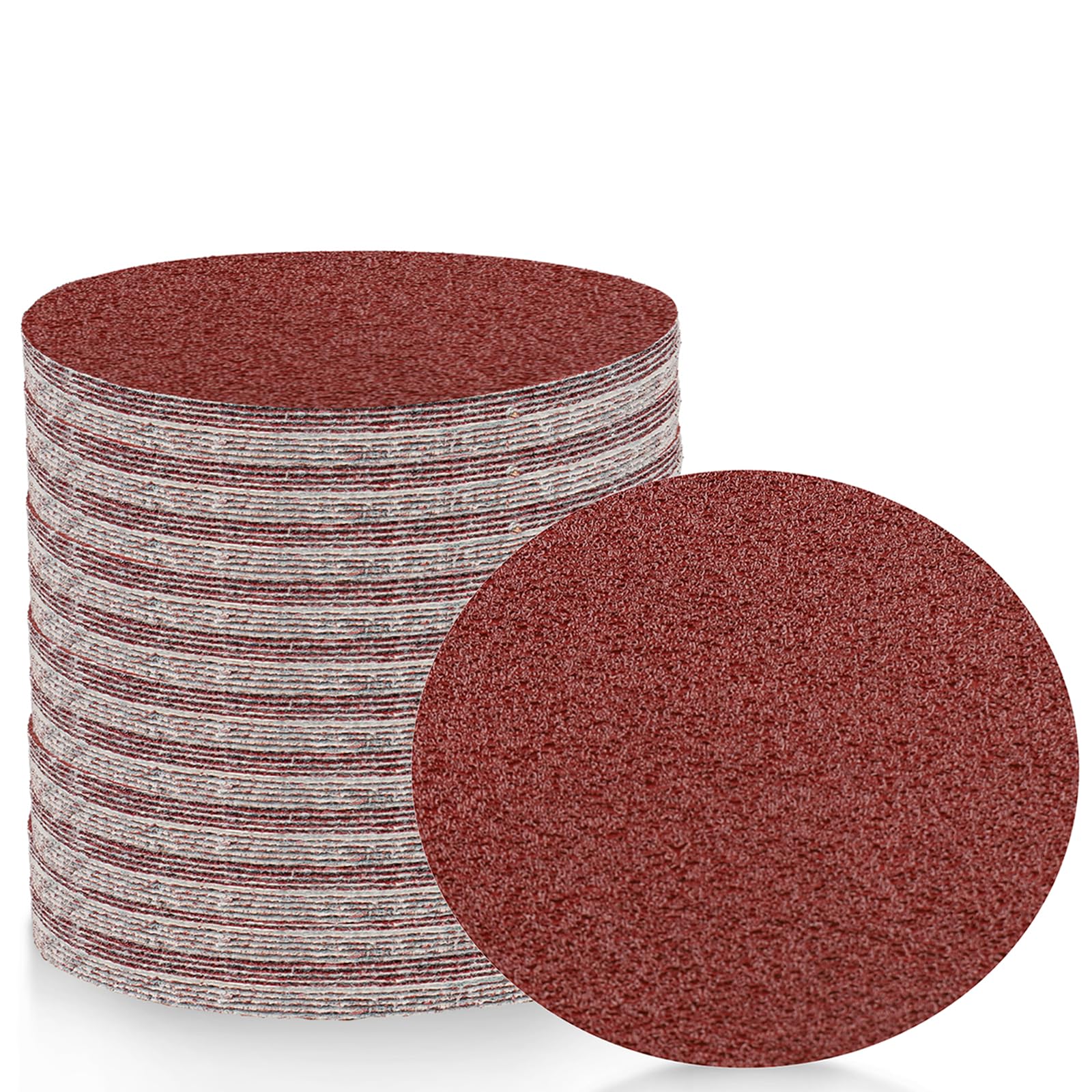 90 Piece 150mm Hook and Loop Sandpaper, 40 60 80 100 120 180 240 320 400 Grit, Hook and Loop Discs Set with 1-Polishing Pad Adapter