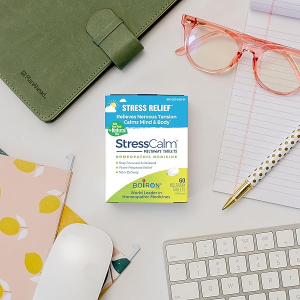 BOIRON STRESSCALM TABLETS FOR RELIEF OF STRESS, ANXIOUSNESS, NERVOUSNESS, IRRITABILITY, AND FATIGUE – 60 COUNT