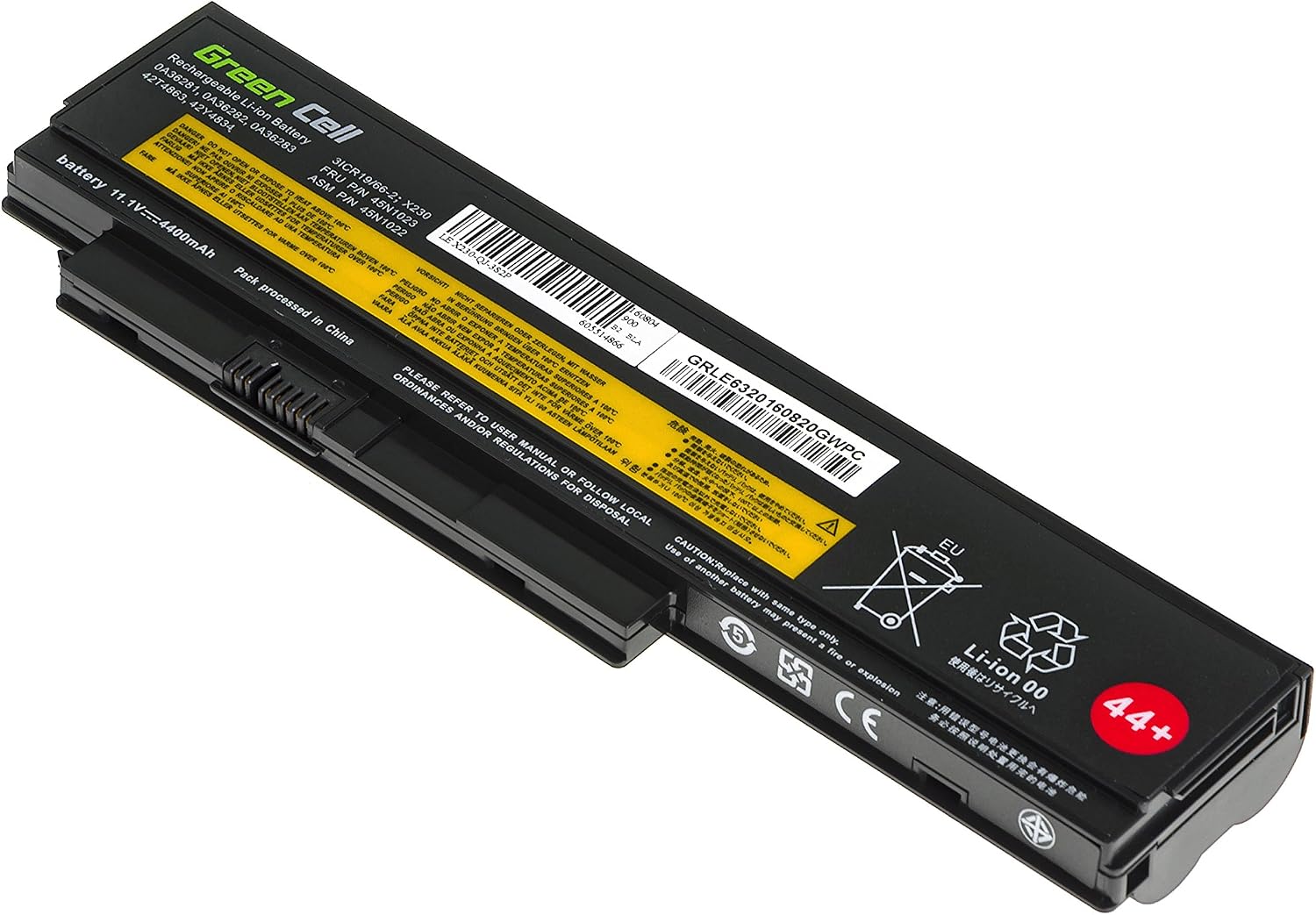 Green Cell® Standard Series 0A36306 0A36307 45N1022 45N1023 45N1026 45N1028 45N1029 45N1175 Battery for Lenovo ThinkPad X230 X230i Laptop (6 Cells 4400mAh 11.1V Black) - Image 4