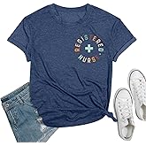 Registered Nurse T Shirt Women RN Nurse Life Tee Shirts Nursing School Graduation Gifts Tee Tops