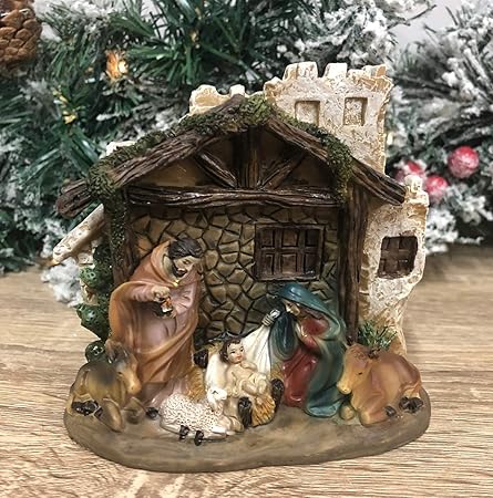 Immagini Di Natale Sacra Famiglia.Mezzaluna Gifts Sacra Famiglia Natale Presepe Ornamento Amazon It Casa E Cucina