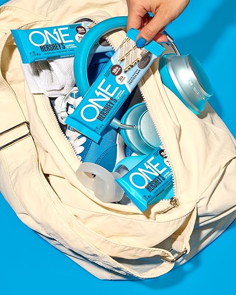 ONE PROTEIN BARS, HERSHEY’S COOKIES ‘N’ CREME, GLUTEN FREE WITH 18G PROTEIN AND 3G SUGAR, PANTRY STAPLES, 2.12 OZ (12 COUNT)