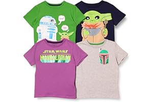 Amazon Essentials Disney | Marvel | Star Wars Boys and Toddlers' Short-Sleeve T-Shirts (Previously Spotted Zebra), Multipacks