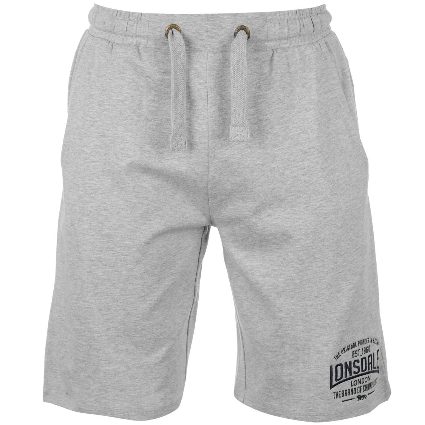 Buy Lonsdale Mens Box Lightweight Elasticated Waist Shorts Pants Grey
