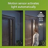 Philips Creek Outdoor Wall Light IP44 Motion Sensor Aluminium White view 5