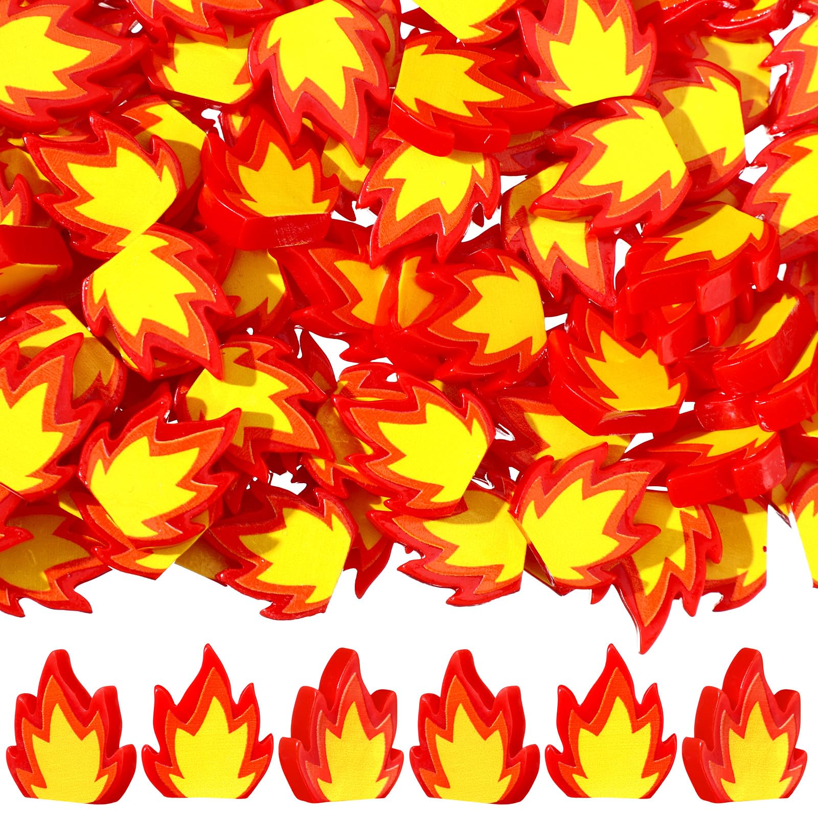Photo 1 of Seenelling 50 Pcs Miniature Flame Figurines Mini Resin Fire Model Flame Ornament for Miniature Village Town Accessories DIY Mini Scene Garden Home Micro Landscape Decor