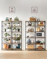 VASAGLE 6-Tier Bookshelf 30x120x170cm Industrial Rustic Brown Black Storage view 8