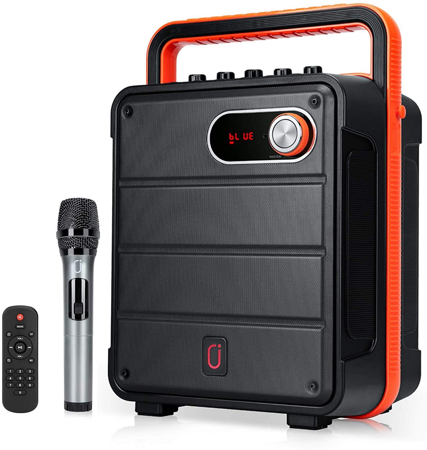 JYX Karaoke Machine with Wireless Microphone, Bluetooth Speaker Support FM Radio,REC, AUX, USB/TF Card,HD Sound Quality Powerful Stereo PA System Perfect for Party, Show, Stage