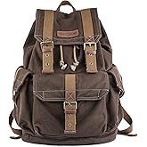 GOOTIUM 21101CF Specially High Density Thick Canvas Backpack Rucksack,Coffee
