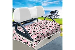 YOKYHOM Summer Golf Cart Seat Covers, Leopard Golf Cart Front Seat Towel/Blanket, Fits for EZGO/Yamaha/Club Car and More Golf Carts, 100% Microfiber, Keeps Your Seat Cool and Clean, 51''x 31''