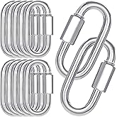 30-Pack M10 Quick Links Screw, 4Inch Threaded Quick Chain Link Connectors, 3/8” Heavy Duty Locking Carabiners, 2000 LBS Capacity Anti-Rust Chain Hooks for Towing, Swings, Shade Sails and Bird Toys