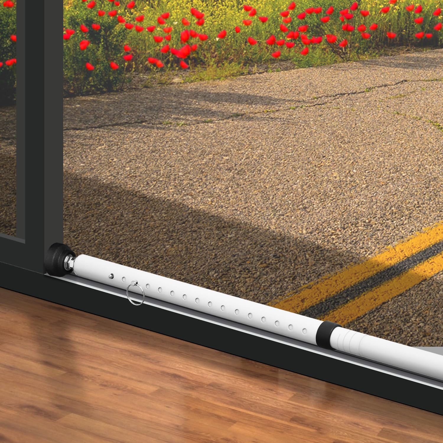 Photo 1 of *UNTESTED*
PBHEPJ Sliding Door Security Bar, 18.5-51 inch Adjustable Patio Door Security bar with Rubber Tips, Multi-use Window Security Bars, Sliding Door Stopper, White, 1 Pack