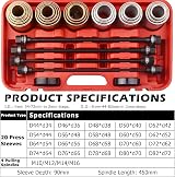 DAYUAN 26Pcs Universal Press and Pull Sleeve Kit Bearings Remove Install Tool view 6