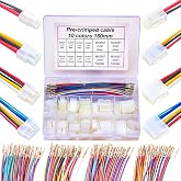 Yoeruyo Molex 5557 4.2mm Male &amp; Female Extension Connector Kit with 20AWG Premium Pre-Crimped Cables, Molex Mini-Fit Jr Dual row 2*1/2/3/4/5/6Pin Housing with length of 180mm Wire (MX4.2-MF-180 Kit)