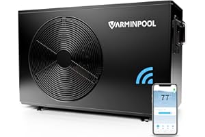 VARMINPOOL 40000BTU Pool Heat Pump with Smart Invert Tech, for up to 13,000 Gals In and Above Ground Pools, Electric Pool Heater with WiFi Capable Timer, Heat & Cool Mode, 240V