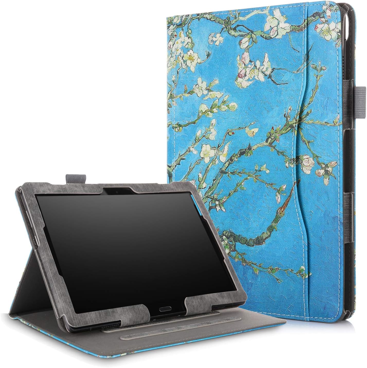 XBE Multifunctional Case for Lenovo Tab M10 TB-X605F TB-X505F / P10 X705F with Multiple Viewing Angles and Hand Holder , Flower
