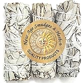 (Pack of 3)-New Age Smudges &amp; Herbs -Premium California White Sage Incense 4 Inches Long. Home Cleansing Incense,Fragrance,Meditation,Smudging Rituals.California Smudge Sticks Rituals -4 Inch