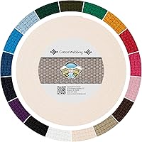 Country Brook Design - Natural Heavy Cotton Webbing with 17 Vibrant Color Options (1 Inch, 5 Yards)
