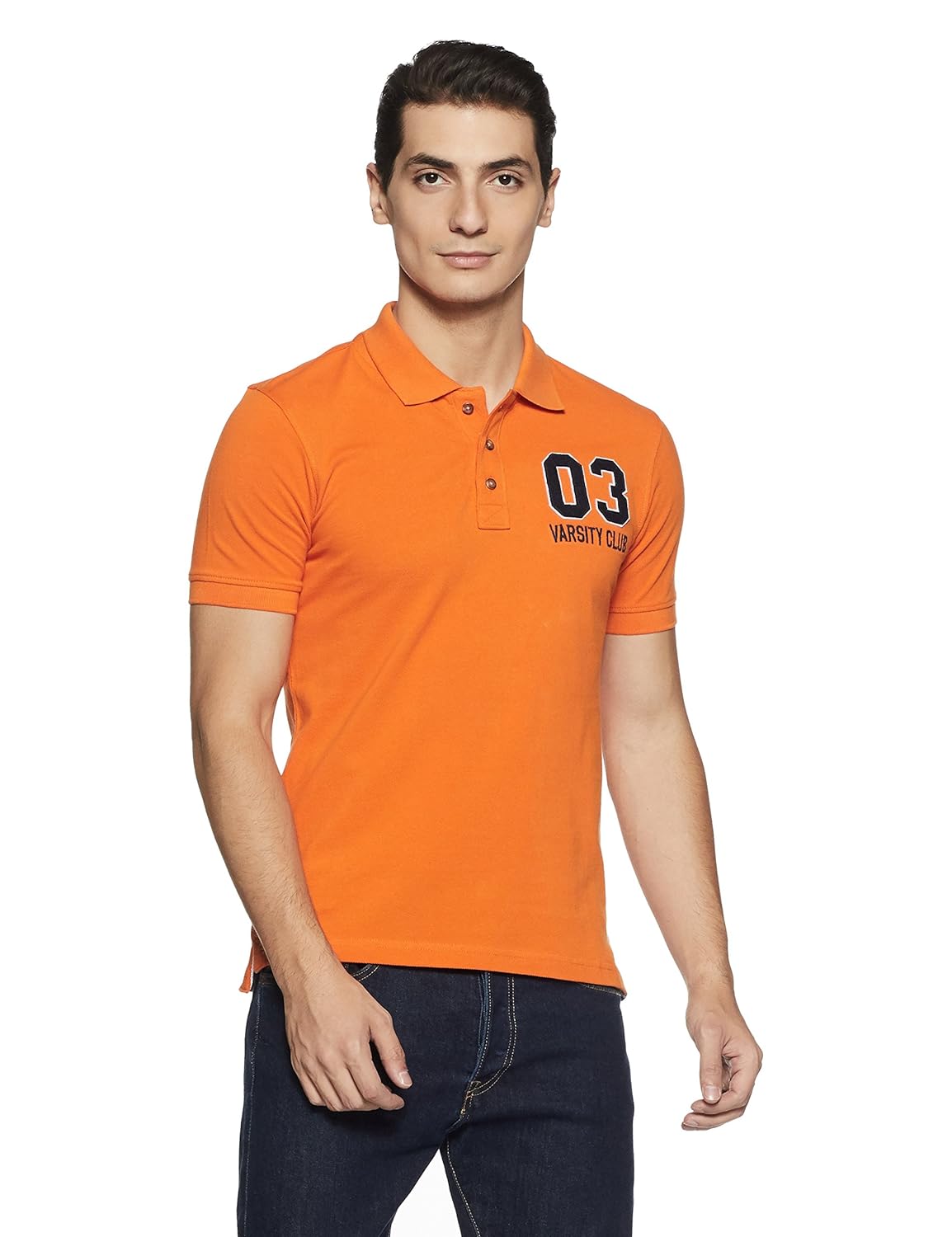 symbol amazon brand men's plain regular fit polo