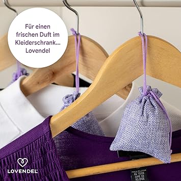 Lovendel 5 X Lavendelsackchen Mit Lavendel Bluten 50g Naturlicher Mottenschutz In Duftsackchen Fur Den Kleiderschrank Amazon De Kuche Haushalt
