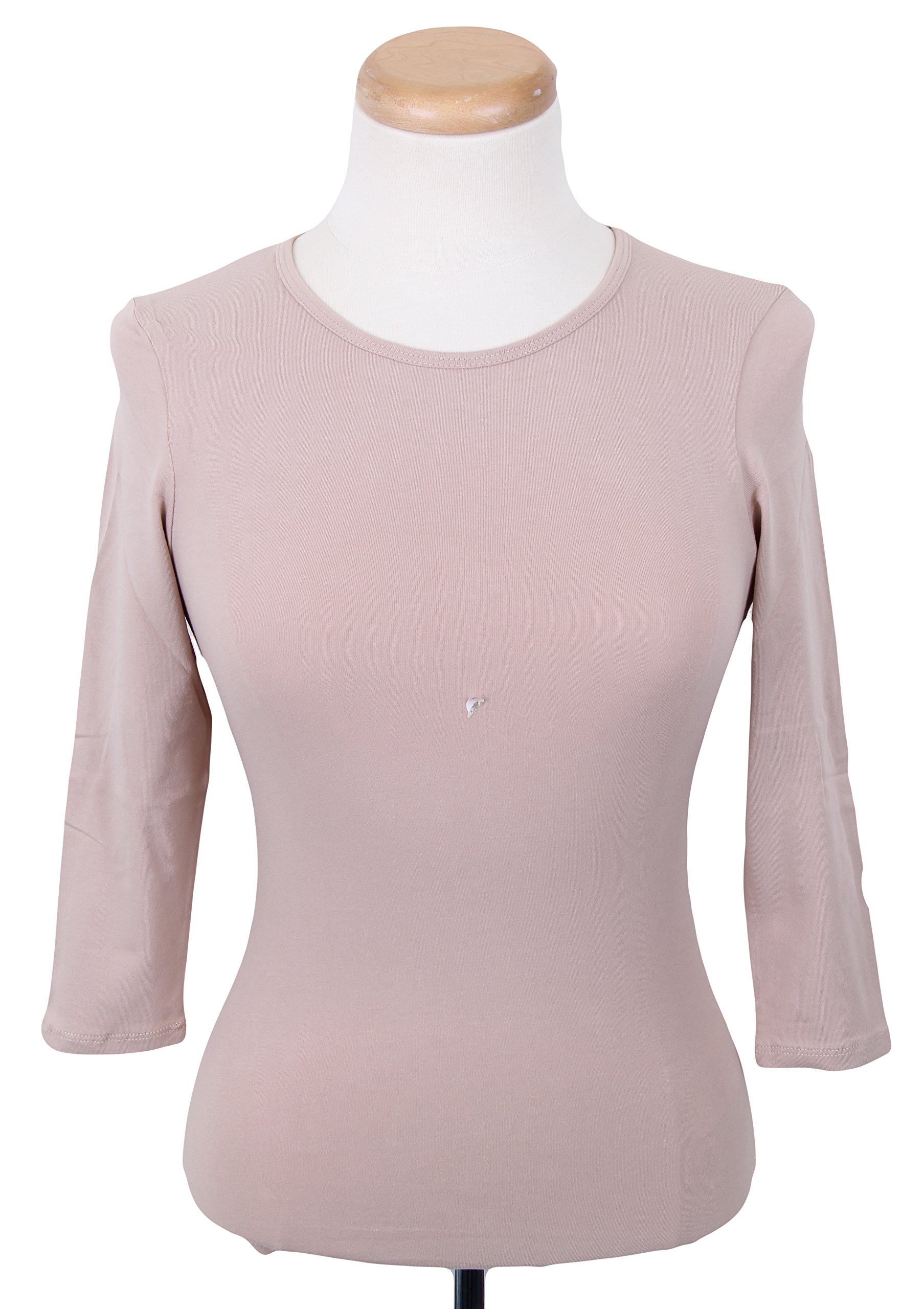 Kiki Riki Women's 3/4 Sleeve Wider Neck Shell/T-shirt