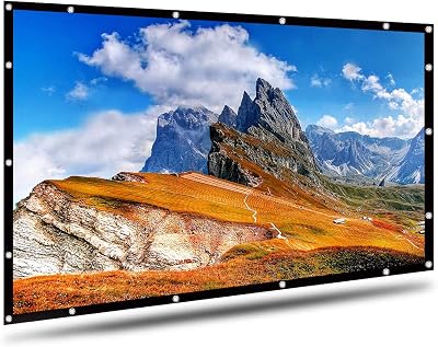 AYAOQIANG 120 Inch Portable Projector Screen 16:9 HD 4K for Indoor/Outdoor