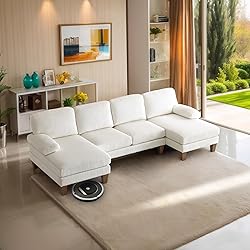 VINGLI 110' U Shaped Comfy Sectional Couch, Double