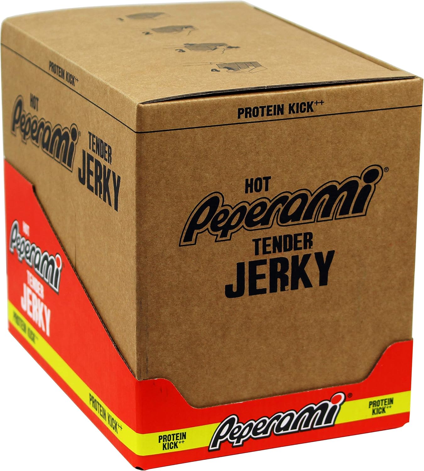 Peperami Hot Tender Jerky Box of 10 x 70 Grams Amazon.co.uk Grocery