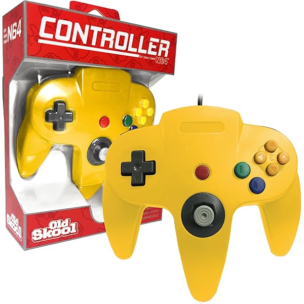 Amazon.com: Nintendo 64 - Wired Classic Controller, Yellow : Video