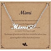 Kivosliviz Mimi Gifts from Grandkids Grandson Grandma Mothers Day Necklace Jewelry for Mimi