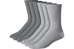 Hanes mens Max Cushioned Crew Socks, Moisture-wicking With Odor Control, Multi-packCrew Sock