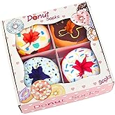 AGRIMONY Funny Donut Macaron Socks Box for Women Girls Teens - Fun Novelty Cute Funky Cotton Socks Birthday Christmas Gifts