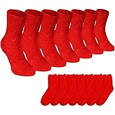 Geyoga 7 Pairs of Fuzzy Socks for Women Warm Slipper Soft Plush Coral Fleece Socks for Winter Christmas