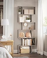 VASAGLE 6-Tier Bookshelf 24 x 70 x 191.6 cm Freestanding Room Divider Greige view 4