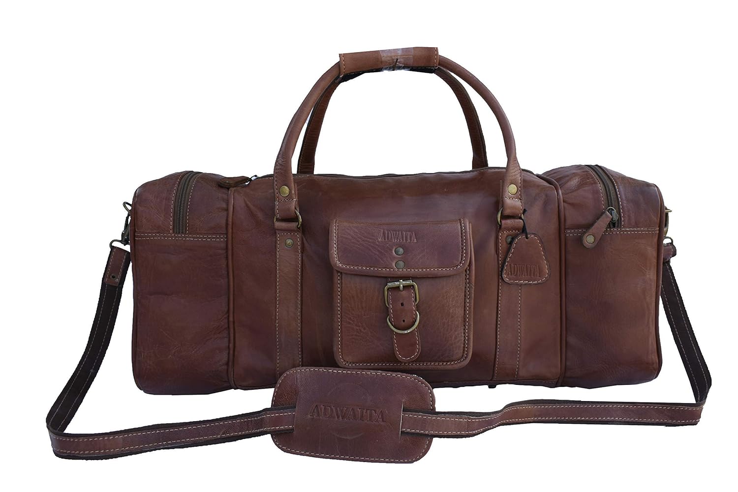personalized leather weekender bag