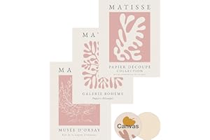 HesenDot Matisse Art wall Décor Set of 3,Unframed Pink Tree wall art,Truly Quality Canvas Prints for 12x16in,Art poster decoration for kitchen, bathroom,living room,bedroom